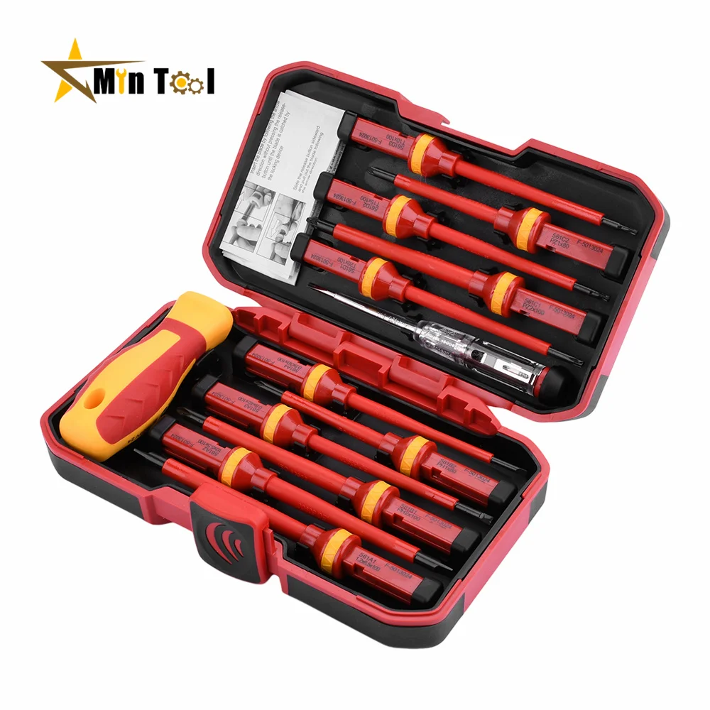 Insulated 13-Piece Screwdriver Set for Electrical Work 3 Insulated 13-Piece Screwdriver Set for Electrical Work - Image 3