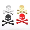 3D Metal Zinc Alloy Skull Crossbones Sticker