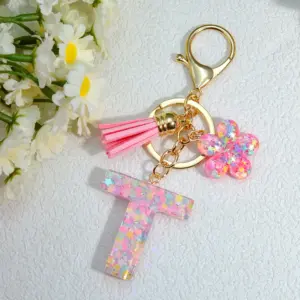 Holographic Initial Keychain for Women 19 Se9ca36977ec1484e8cb73e421ea4314av