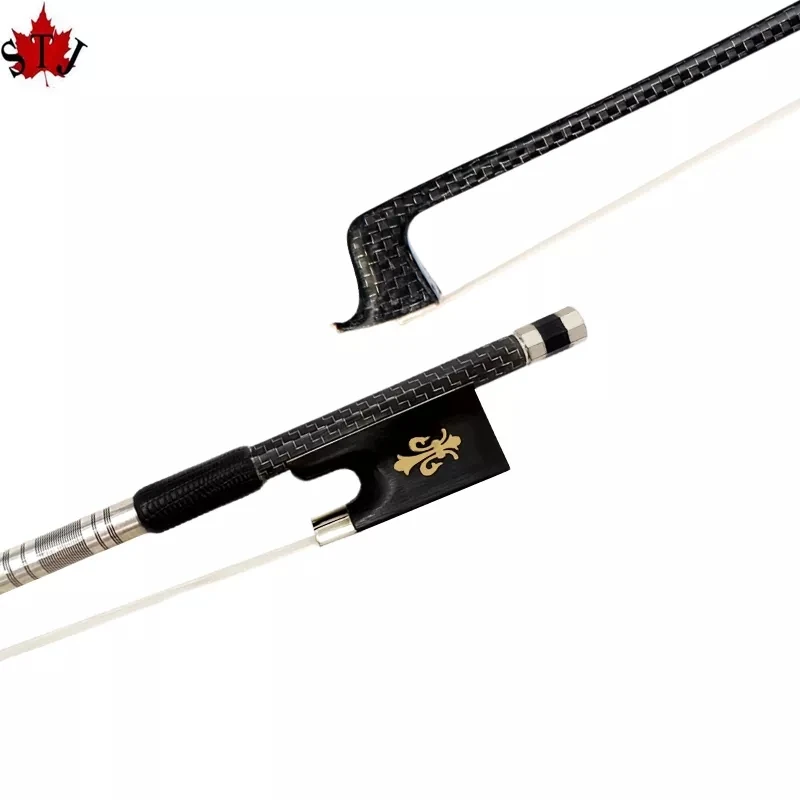 Carbon Fiber 4/4 Violin Bow with Ebony Frog 3 Carbon Fiber 4/4 Violin Bow with Ebony Frog - Image 3