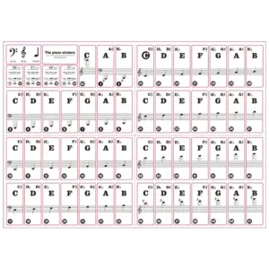 Colorful Transparent Piano Key Stickers for 88-49 Keys 10 Sea3c1115d6a4407cbb7011bcec77d8e1m