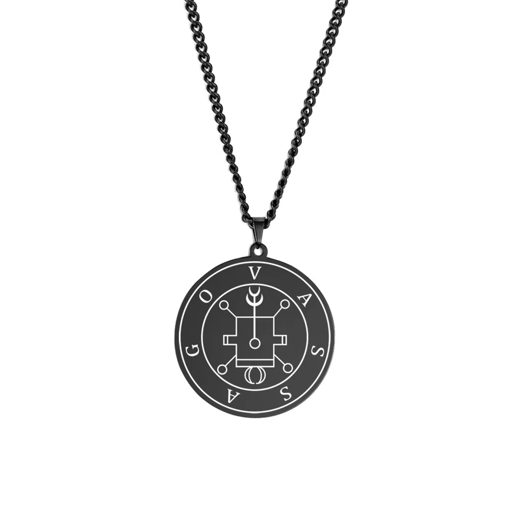 Stainless Steel Satan Sigil Vassago Necklace 10 Stainless Steel Satan Sigil Vassago Necklace - Image 10