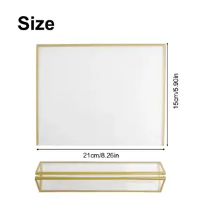 Gold Border Acrylic Sign Holder 10x15cm, 13x18cm, 15x21cm 16 Sea74686948f74426b6619a9e6e238d096
