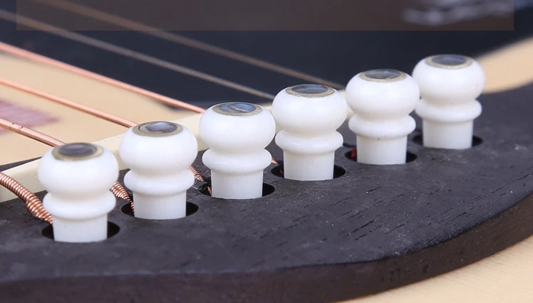 White Cow Bone Guitar String Peg Set 2 White Cow Bone Guitar String Peg Set - Image 2