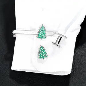 Festive Christmas Cufflinks & Tie Clip Set 7 Seaa15298173c4813b9c733022bfb1805Y
