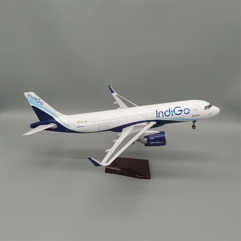 Indian Indigo A320 Neo Scale Model 47cm with LED 4 Indian Indigo A320 Neo Scale Model 47cm with LED - Image 4