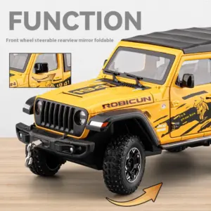 Vibrant Yellow 1:24 Diecast Jeep Model by CCA 14 Seb01541c119f47a39b561e2044f21b5eX