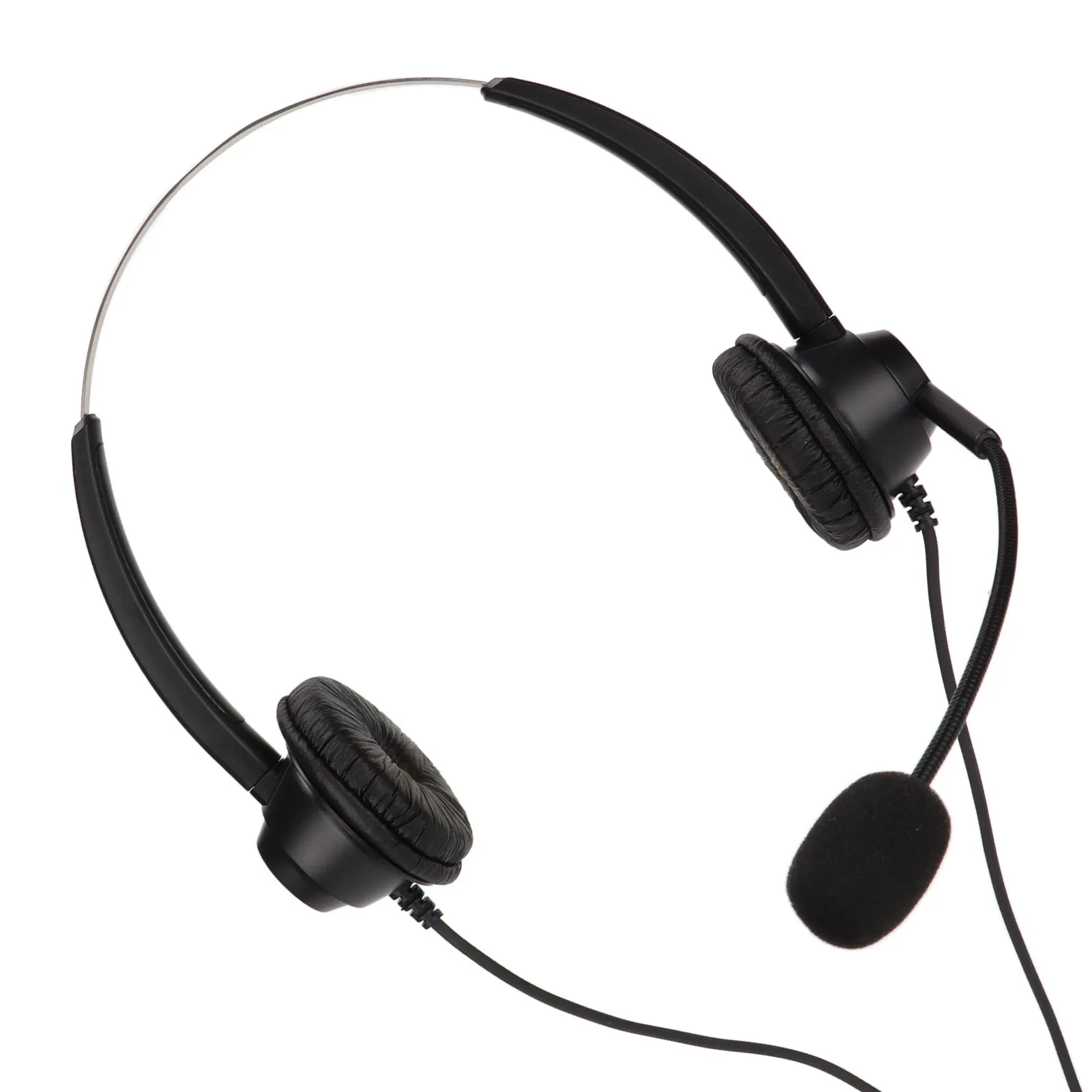 Black RJ9 Binaural Office Headset for Calls 3 Black RJ9 Binaural Office Headset for Calls - Image 3