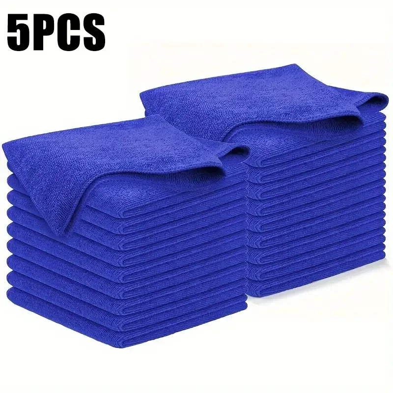 Vibrant Blue Microfiber Cleaning Cloths Set 8 Vibrant Blue Microfiber Cleaning Cloths Set - Image 8