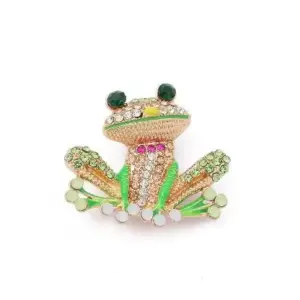 Retro Frog Brooch with Gold Bowtie 18 Seb085ac7d91349c18bab1006045629e4B