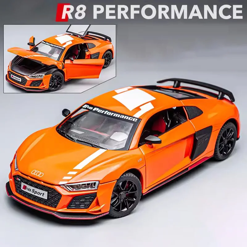 1:24 Scale Orange R8 V10 Sports Car Model 7 1:24 Scale Orange R8 V10 Sports Car Model - Image 7