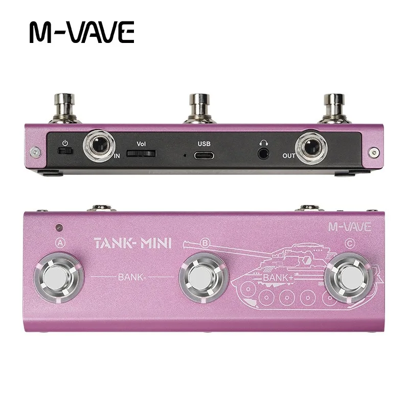 Pink M-VAVE Tank Mini Guitar Pedal 5 Pink M-VAVE Tank Mini Guitar Pedal - Image 5