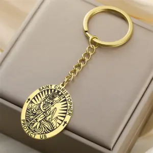 Stainless Steel Saint Christopher Keychain 12 Seb1e8260c9d246ffa8a89dd9cb3567ceR