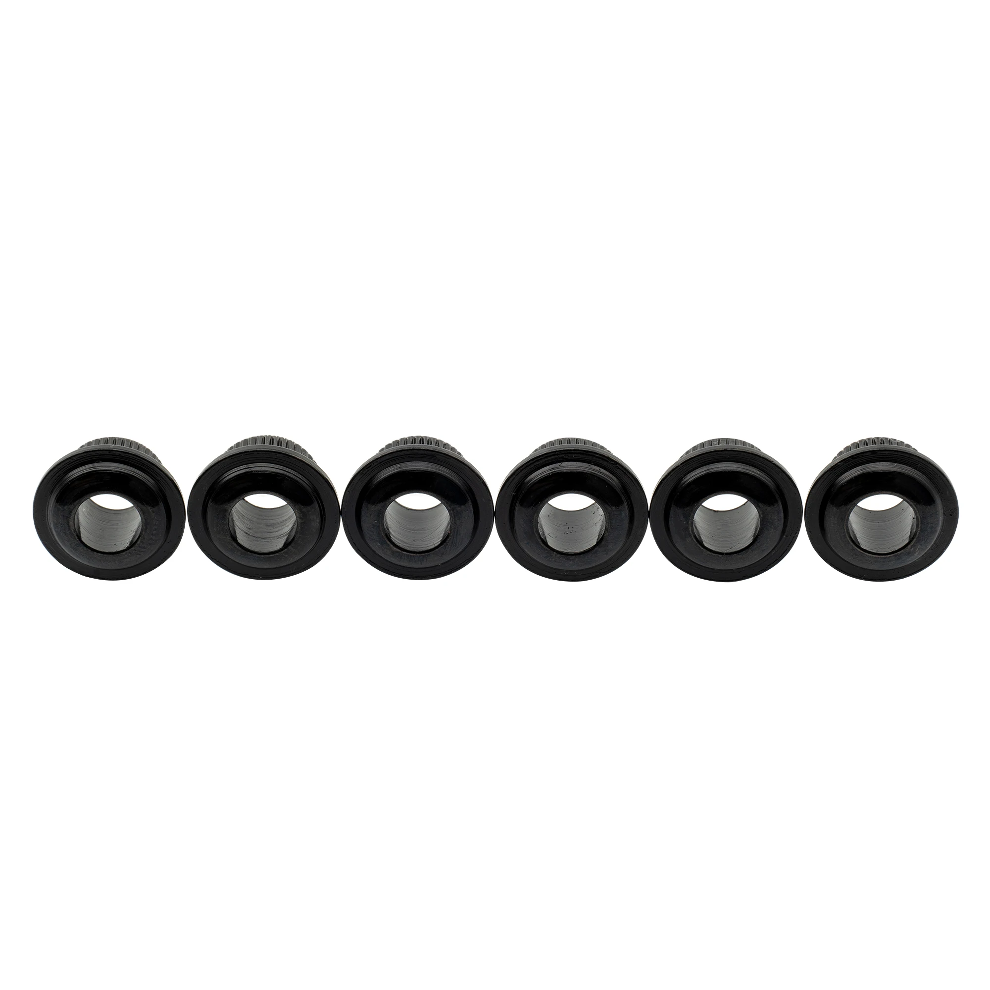 Set of Six Black Guitar Tuner Bushings for Vintage Conversion 5 Set of Six Black Guitar Tuner Bushings for Vintage Conversion - Image 5