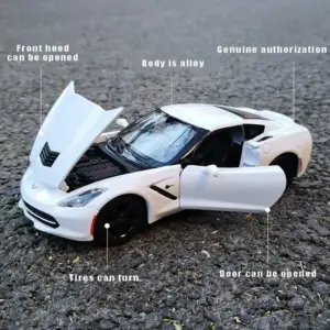 White 1:24 Diecast Chevrolet Corvette Model 11 Seb4f93fc6583445e936583008e0d8f0dE