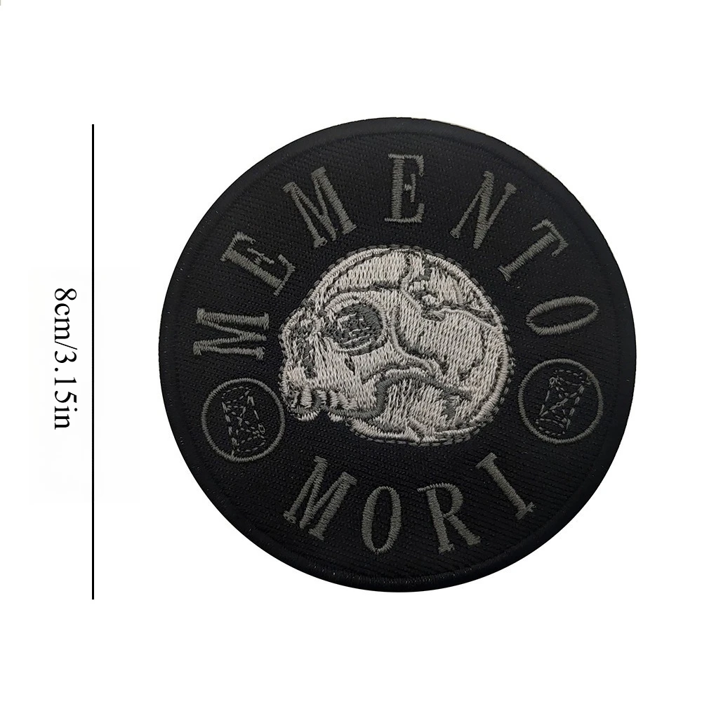 MEMENTO MORI Skull Patch with Embroidery 6 MEMENTO MORI Skull Patch with Embroidery - Image 6