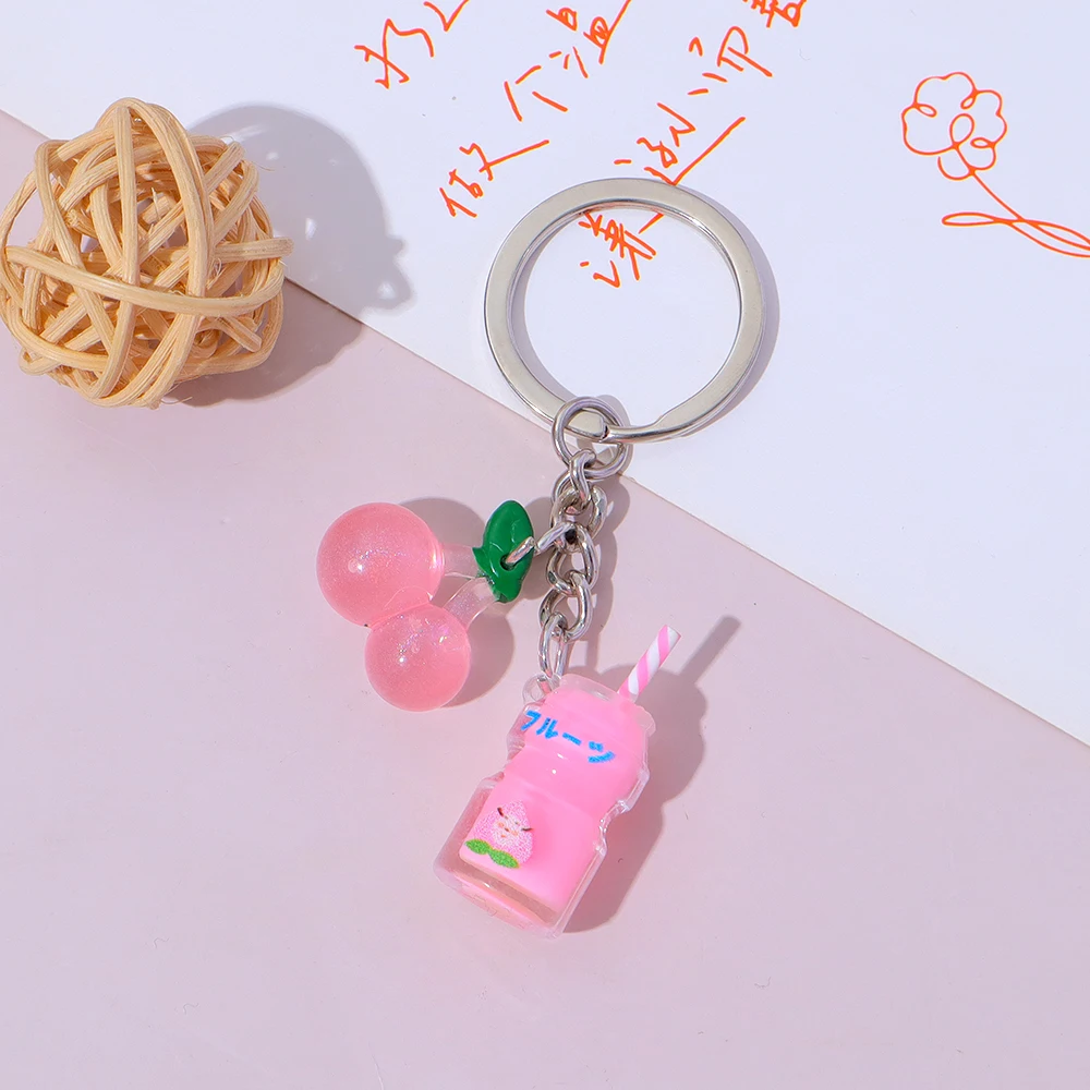 Creative Cherry Ice Cream Cup Keychain in Colors 10 Creative Cherry Ice Cream Cup Keychain in Colors - Image 10