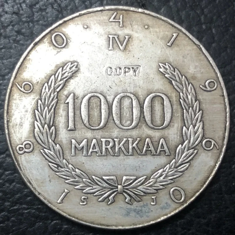 Vintage Finnish 1000 Markkaa Replica Coin 3 Vintage Finnish 1000 Markkaa Replica Coin - Image 3