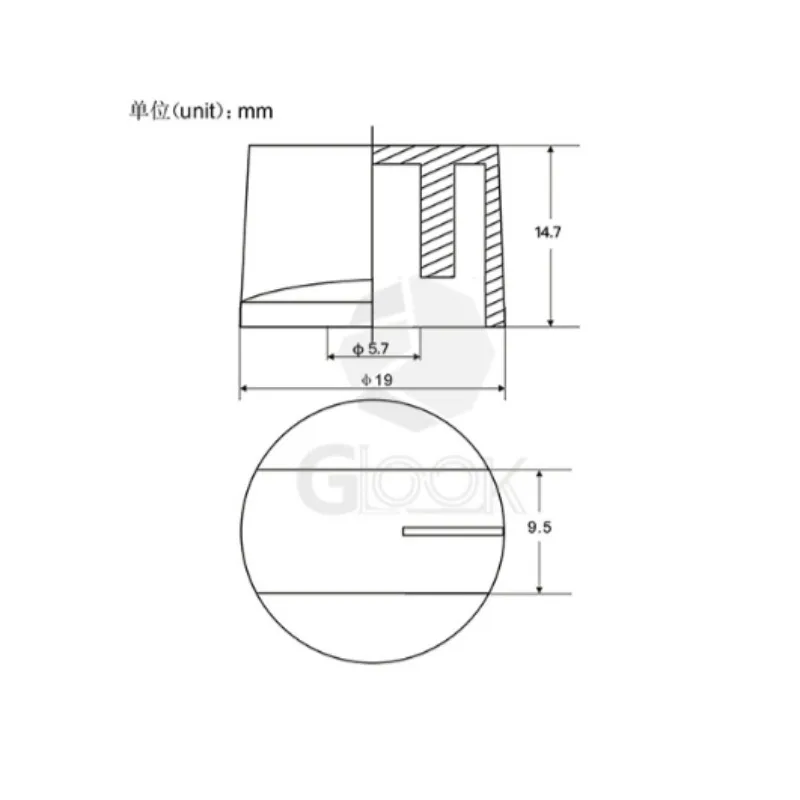 Flat Head Guitar Knobs Set for 6mm Potentiometers 2 Flat Head Guitar Knobs Set for 6mm Potentiometers - Image 2