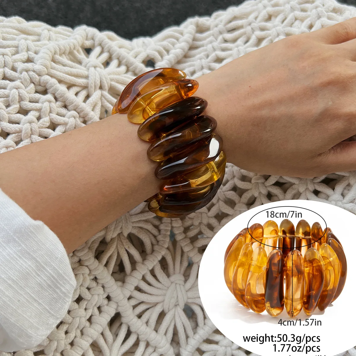 Bold Geometric Resin Bangle for Men and Women 9 Bold Geometric Resin Bangle for Men and Women - Image 9