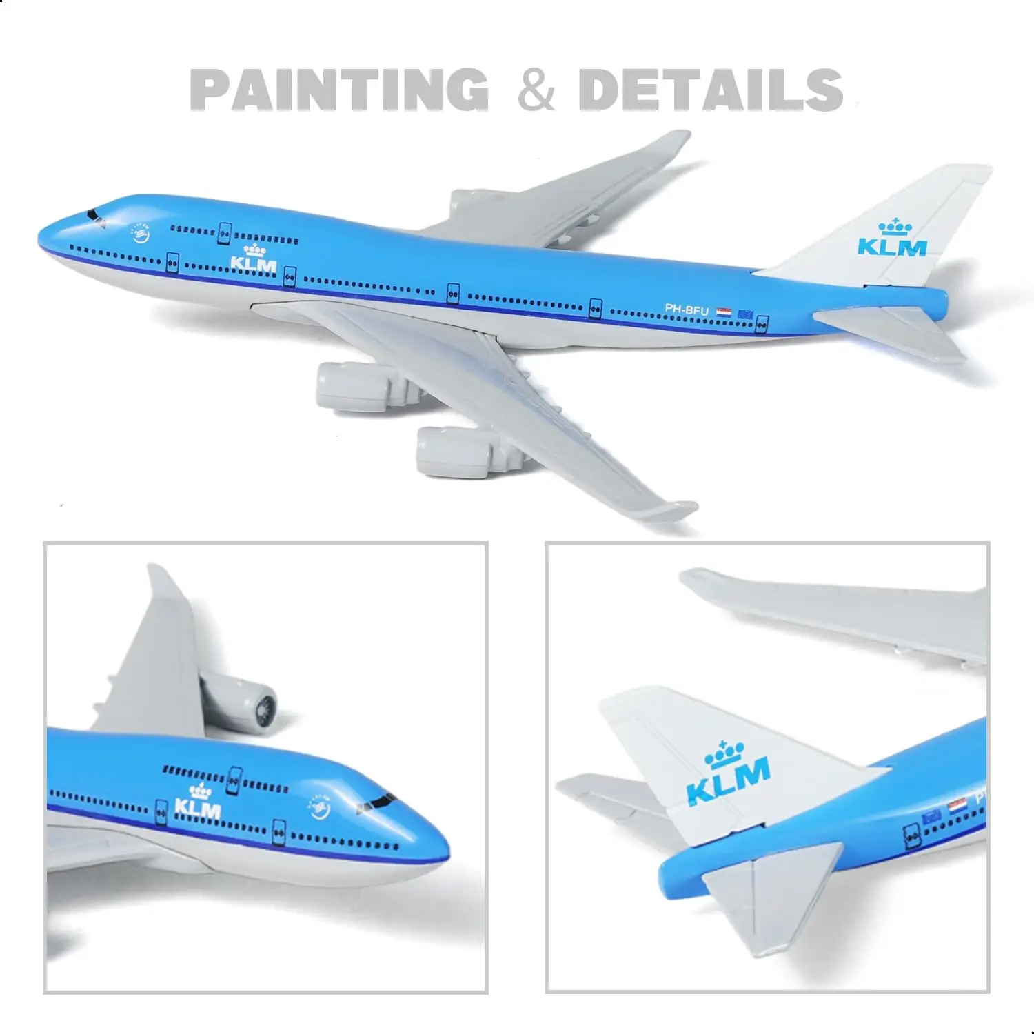 KLM Boeing 747 Diecast Model 1/400 Scale 3 KLM Boeing 747 Diecast Model 1/400 Scale - Image 3
