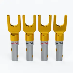 Gold-Plated Speaker Spade Connectors Set of 4 or 8 10 Sec8e145b244c4ac28f0f85954958b195D