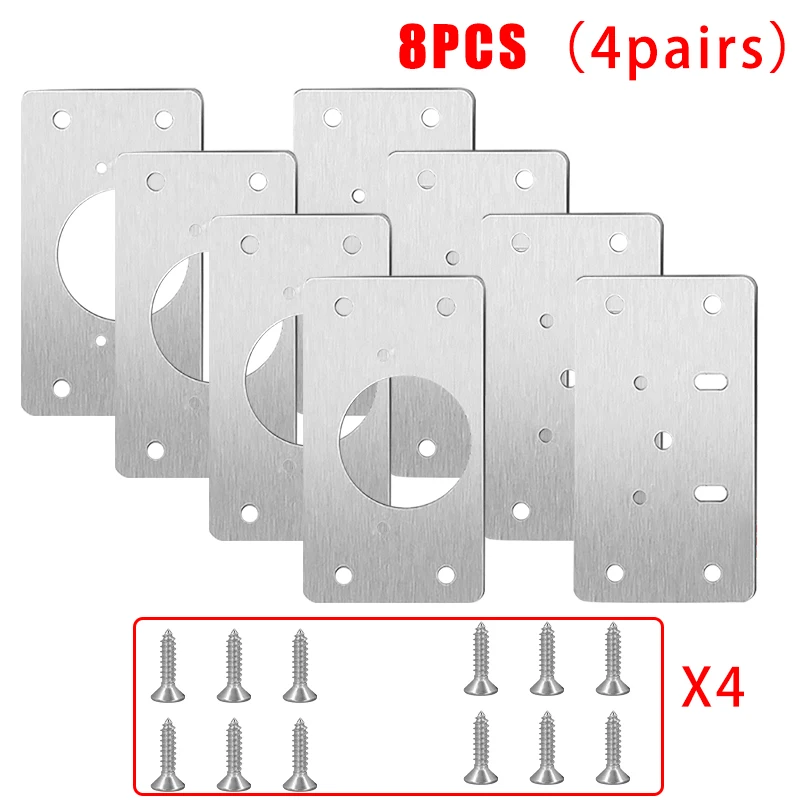 Stainless Steel Cabinet Hinge Repair Plates Set 9 Stainless Steel Cabinet Hinge Repair Plates Set - Image 9