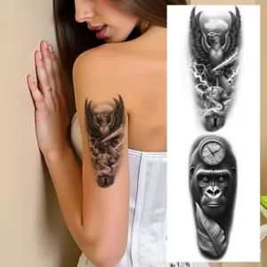 Realistic Black and Grey Temporary Tattoo Set 11 Sec9dcf2e4b624926a5358246daf6c0cfT