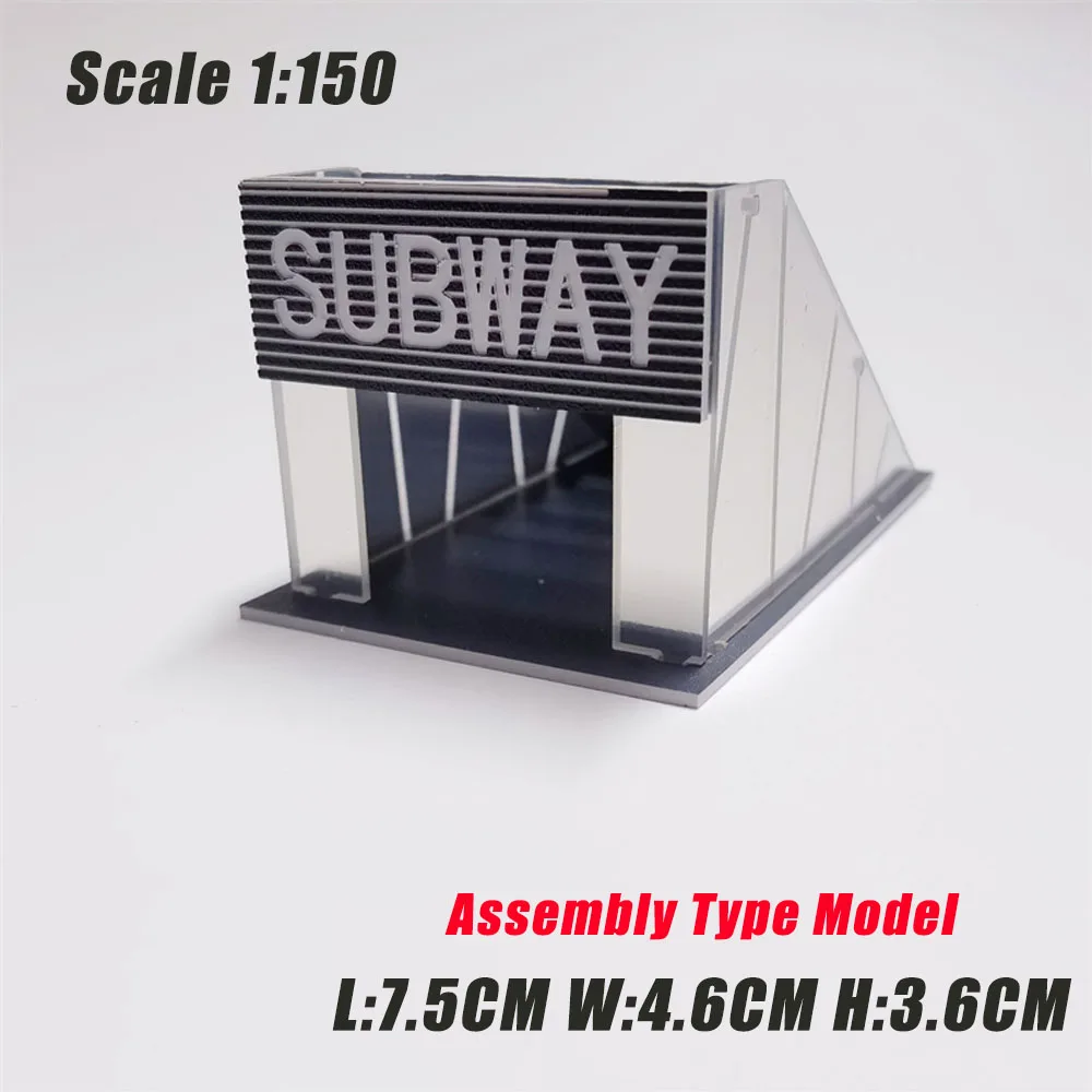 Modern 1/64, 1/87, 1/150 Miniature Subway Entrance 5 Modern 1/64, 1/87, 1/150 Miniature Subway Entrance - Image 5