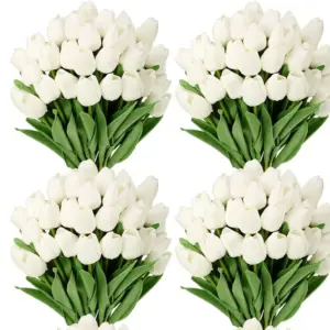 White Artificial Tulip Bouquet for Decor 13 Secc3b46b2e7b48d9b1b8a5b797c1a06cs
