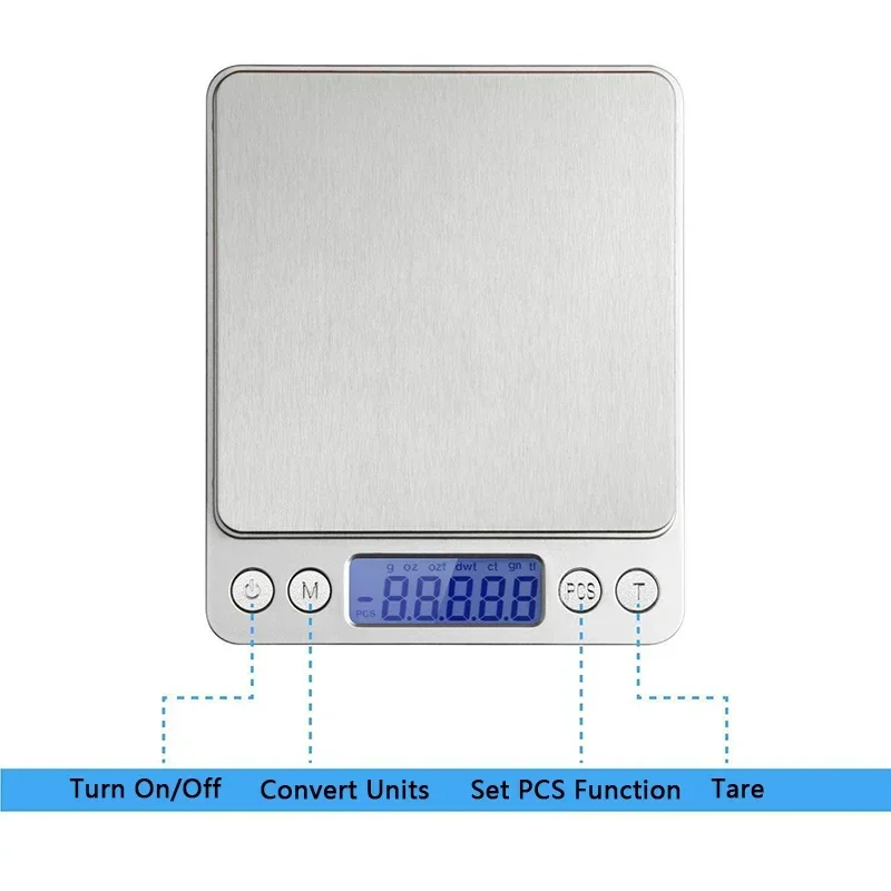 Stainless Steel Digital Scale 3000g 3 Stainless Steel Digital Scale 3000g - Image 3