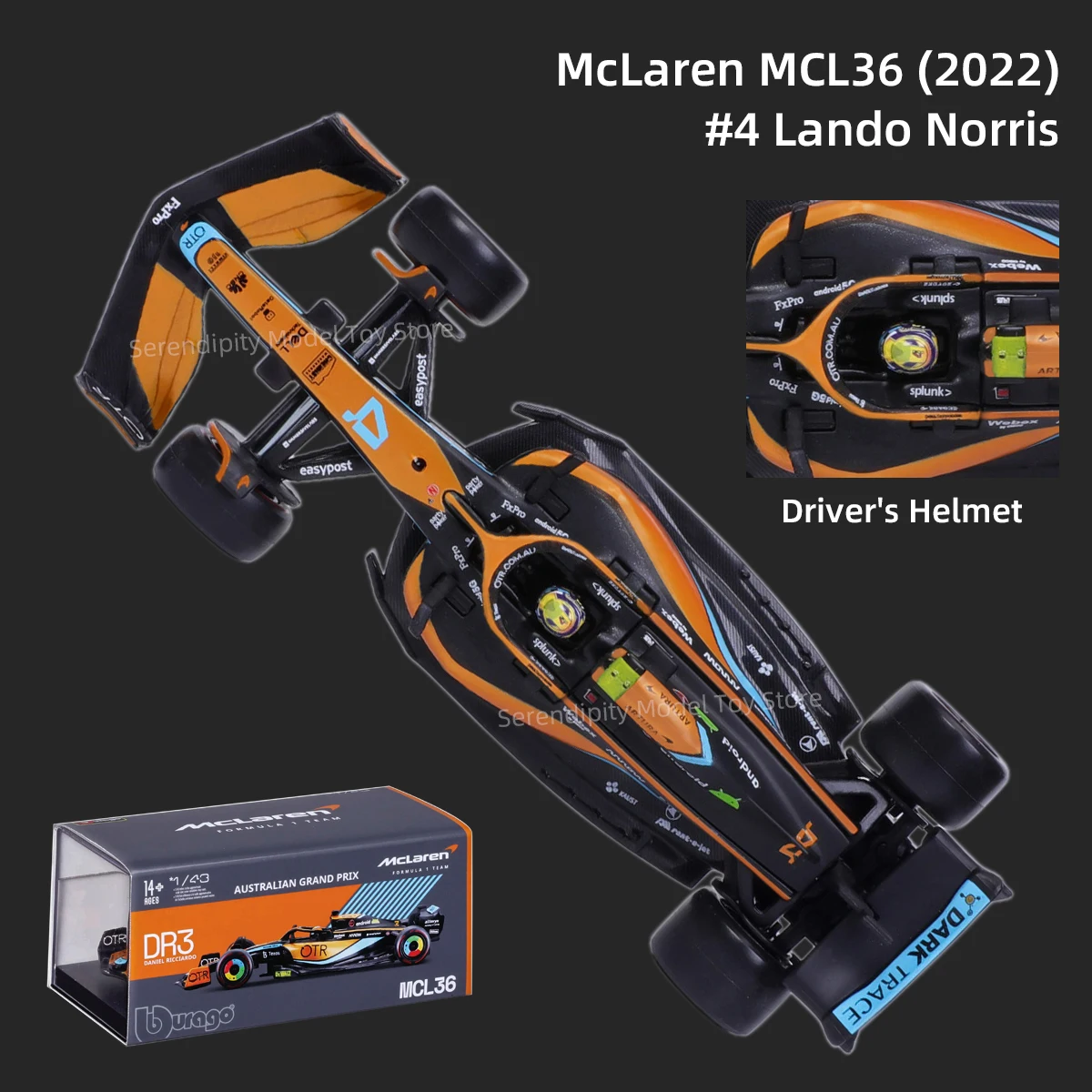 McLaren MCL36 F1 Die-Cast Model 1:43 Scale 4 McLaren MCL36 F1 Die-Cast Model 1:43 Scale - Image 4