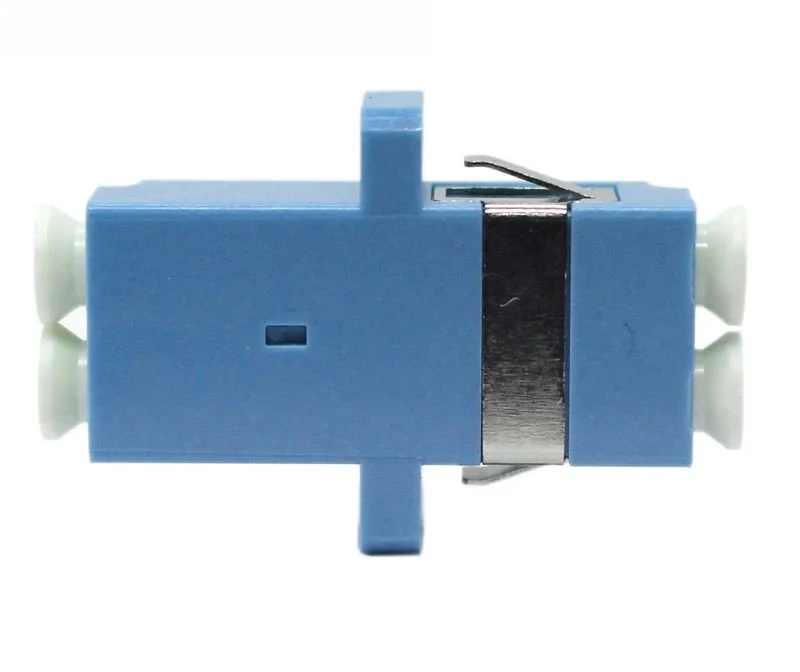 Blue LC-LC Duplex Fiber Optic Flange Adapter 2 Blue LC-LC Duplex Fiber Optic Flange Adapter - Image 2