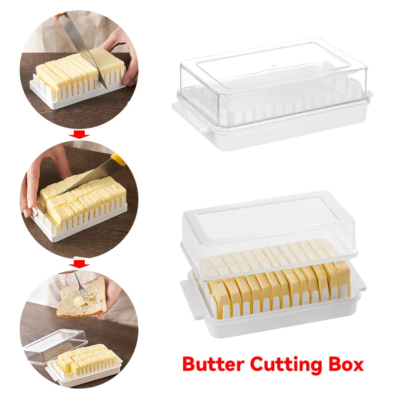 Transparent Butter Slicer and Storage Container 1 Transparent Butter Slicer and Storage Container