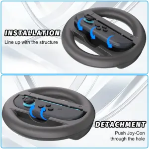 Black Switch 2 Racing Steering Wheels Set 10 Sed2431c6454d485597a3af6ece4a65f8o