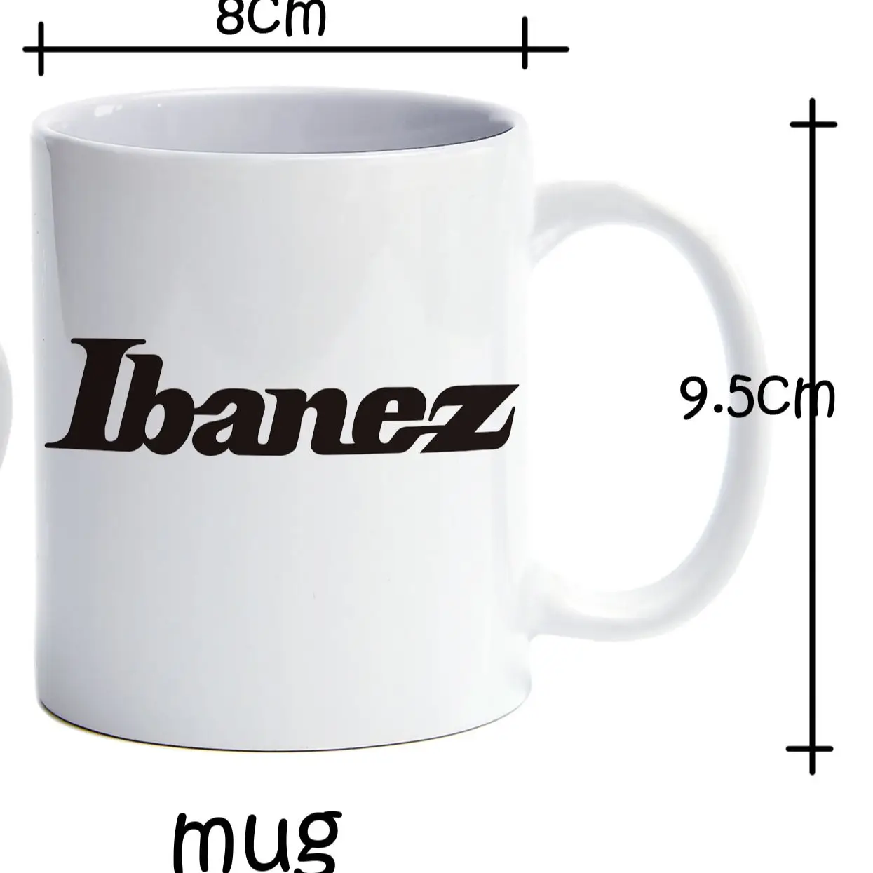 Ibanez Enamel Coffee Cup 300ml Black Logo 2 Ibanez Enamel Coffee Cup 300ml Black Logo - Image 2