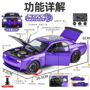 Green 1:24 Dodge Challenger SRT Hellcat Redeye Model 9 Sed35c68b1c8c4308b2974d2c241e9d2ac