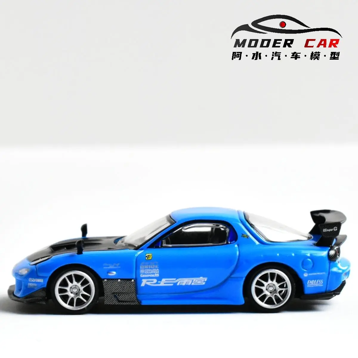 Blue Mazda RX7 1:64 Diecast Model Car 3 Blue Mazda RX7 1:64 Diecast Model Car - Image 3