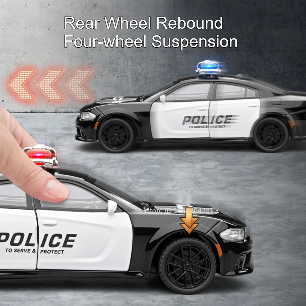 1/32 Scale Diecast Charger Police Car Model 3 1/32 Scale Diecast Charger Police Car Model - Image 3