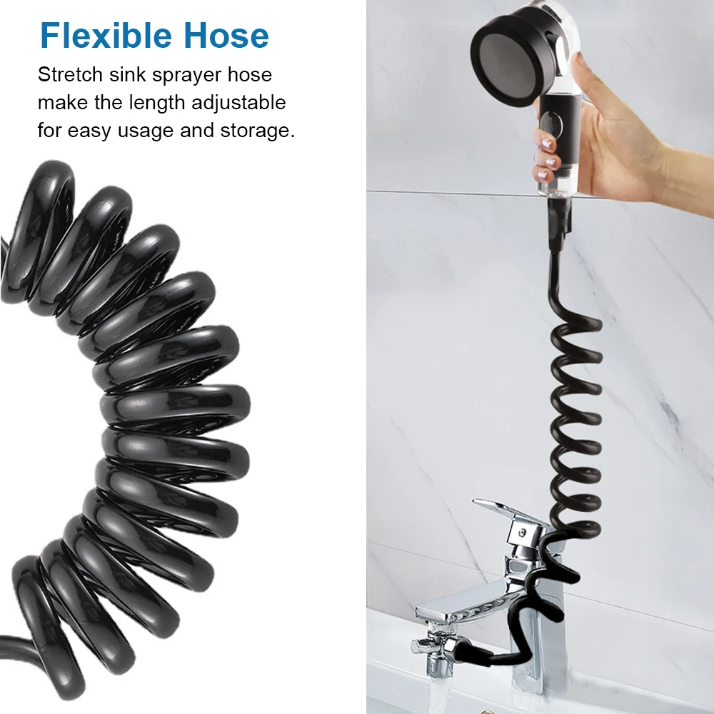 Modern Black Silver Bathroom Shower Set 4 Modern Black Silver Bathroom Shower Set - Image 4