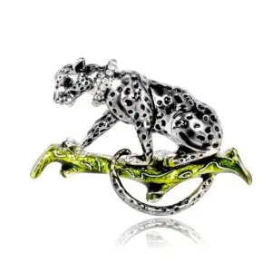 Vintage Leopard Brooch with Green Eyes 11 Sed811c6851924c9095990fcc6583abd13