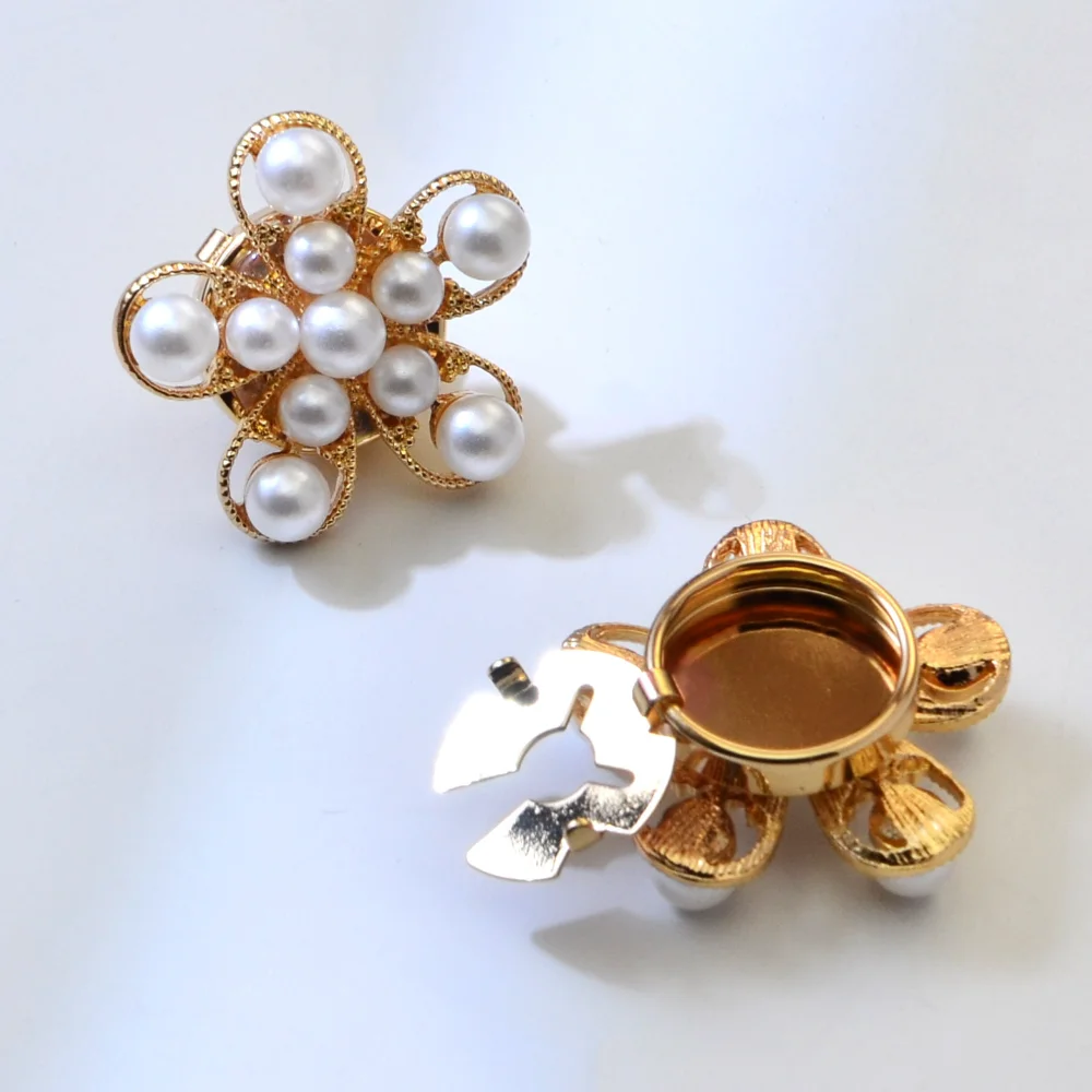 Vintage Pearl Rhinestone Flower Button for Jackets 4 Vintage Pearl Rhinestone Flower Button for Jackets - Image 4