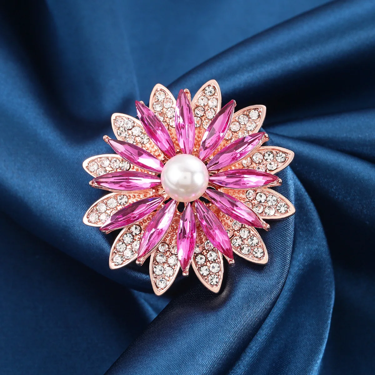 Vibrant Crystal Flower Brooch for Women and Men 5 Vibrant Crystal Flower Brooch for Women and Men - Image 5