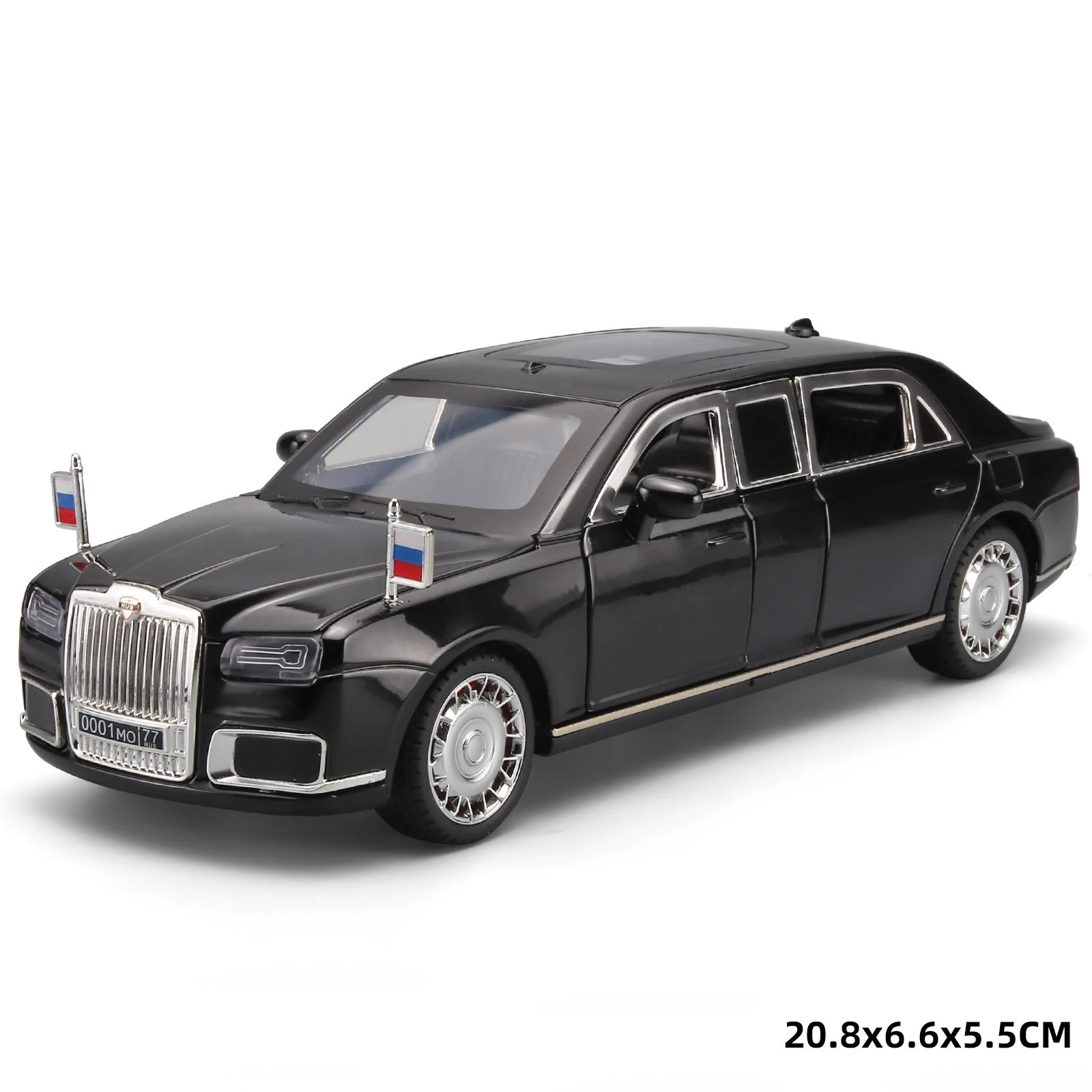 Aurus Senat 1:24 Diecast Model in Glossy Black 9 Aurus Senat 1:24 Diecast Model in Glossy Black - Image 9