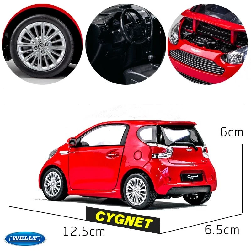 Welly 1:24 Alloy Classic Car Model in Red or White 3 Welly 1:24 Alloy Classic Car Model in Red or White - Image 3