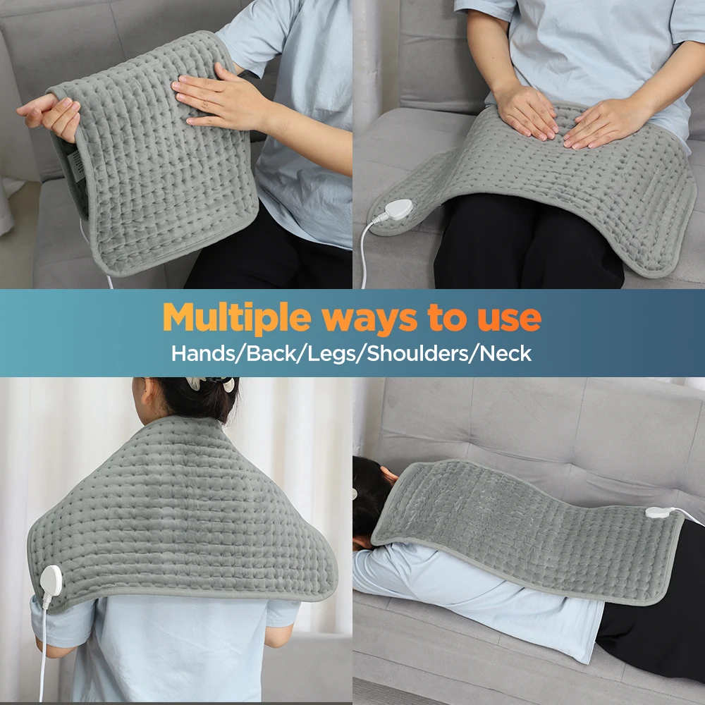 Silver Gray Electric Heating Pad 60x30cm 5 Silver Gray Electric Heating Pad 60x30cm - Image 5