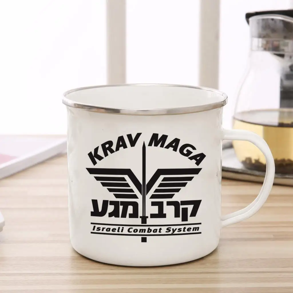 Krav Maga Enamel Mug with Martial Art Graphics 5 Krav Maga Enamel Mug with Martial Art Graphics - Image 5