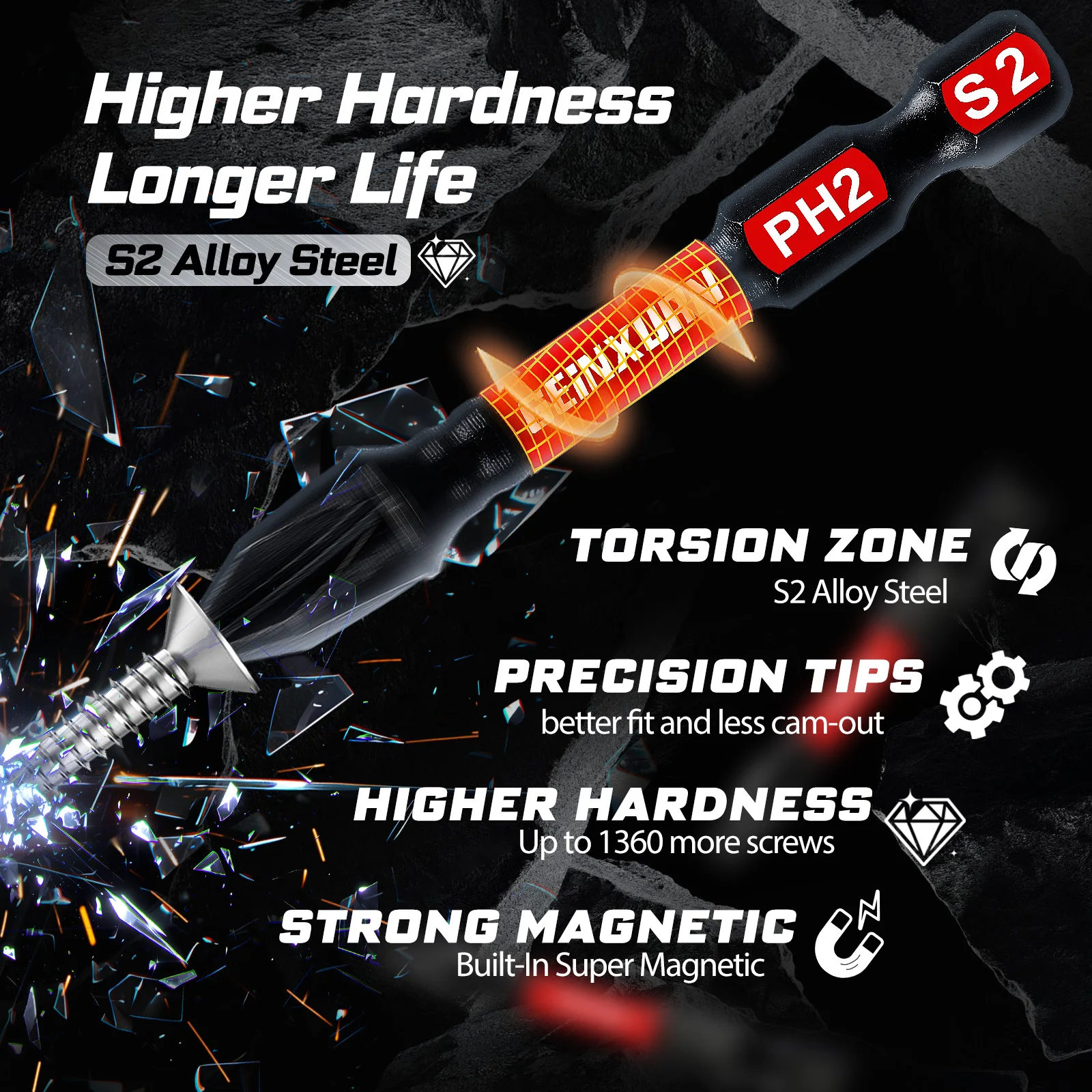 Professional Impact Screwdriver Set with 98 Pieces 3 Professional Impact Screwdriver Set with 98 Pieces - Image 3