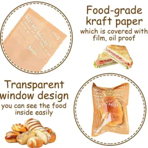 Heat-Sealable Kraft Baking Bags, 3 Sizes 10 See9a033be0434484a30ebc188c4009afF