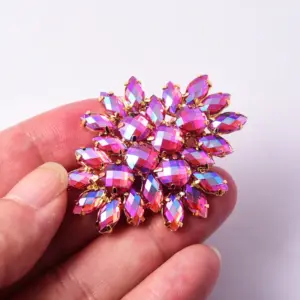 Vibrant Rhinestone Flower Appliques (4.5x4 cm) 15 Seead2275fff2459982e101c08fcc04a8f